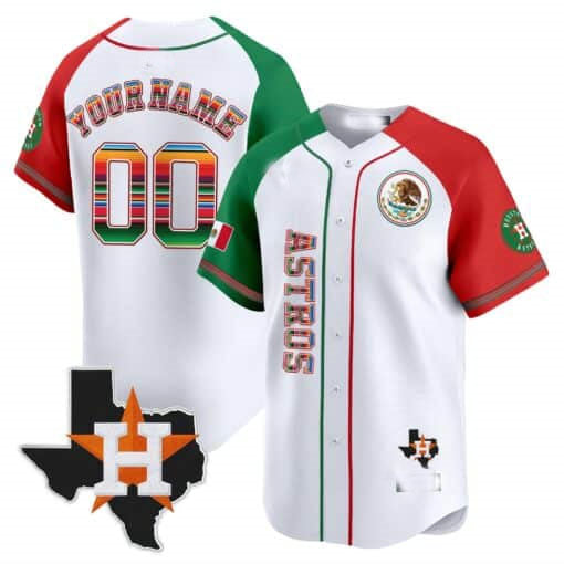 Custom Houston Astros Mexico Vapor Premier Limited V4 - All Stitched Baseball Jersey