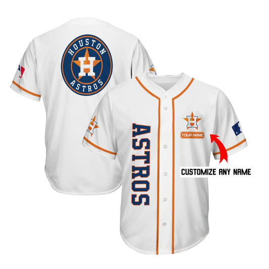 Custom Houston Astros Jersey Personalized Baseball White Stitched Jerseys - Main View