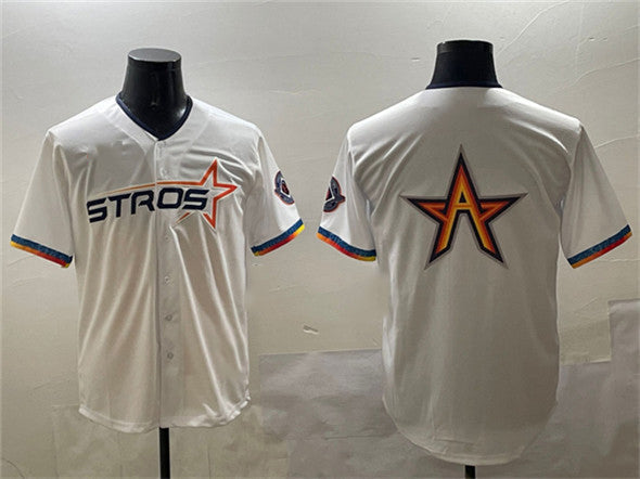 Houston Astros Team Big Logo White 2025 City Connect Limited Stitched Baseball Jerseys - Main View