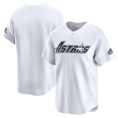 Houston Astros Throwback Cooperstown Collection Limited Jersey - White Stitched Baseball Jersey - Main View