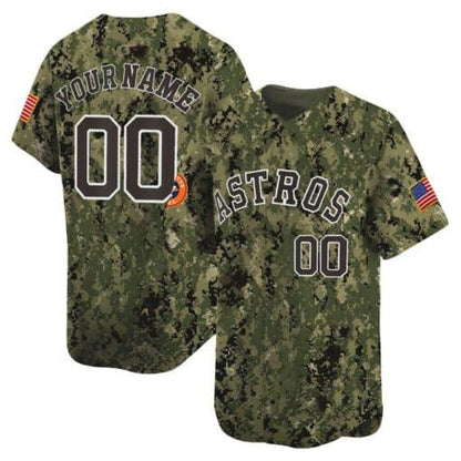 Custom Houston Astros USMC Alternate Vapor Premier Limited – All Stitched Baseball Jersey - Main View
