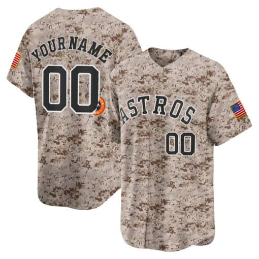Custom Houston Astros USMC Alternate Vapor Premier Limited – All Stitched Baseball Jersey view 2