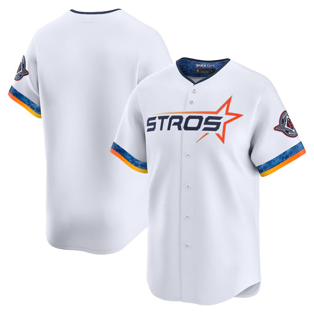 Houston Astros White 2025 City Connect Limited Stitched Baseball Jersey - Main View