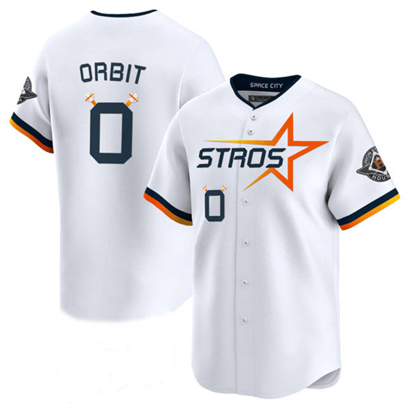 Houston Astros #0 Orbit White 2025 City Connect Limited Stitched Baseball Jersey - Main View