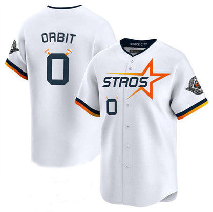 Houston Astros #0 Orbit White 2025 City Connect Limited Stitched Baseball Jersey - Main View
