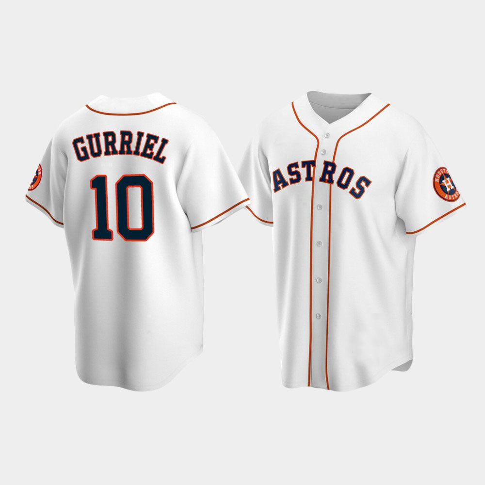 Baseball Houston Astros #10 Yuli Gurriel White Stitched Jersey - Main View