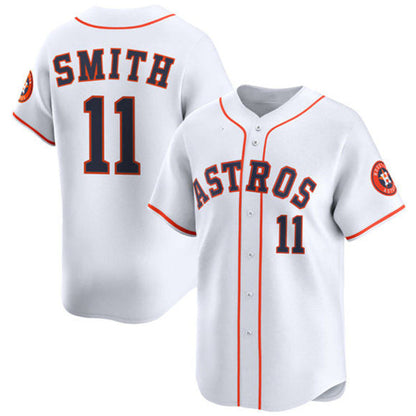 Houston Astros #11 Cam Smith White 2025 Home Limited Stitched Baseball Jersey - Main View