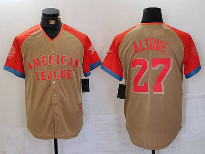 Houston Astros #27 Jose Altuve Cream 2024 All Star Limited Stitched Baseball Jerseys - Main View