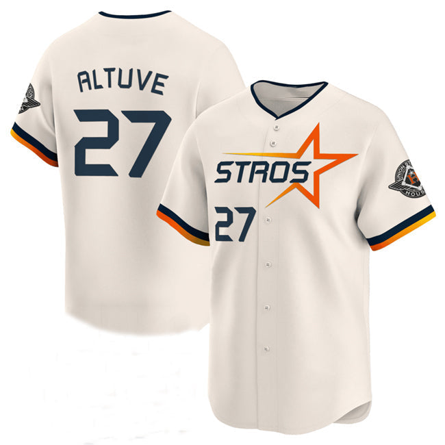 Houston Astros #27 Jose Altuve Cream 2025 City Connect Limited Stitched Baseball Jersey - Main View