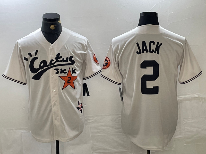 Houston Astros #2 Alex Bregman Cream Cactus Jack Vapor Premier Stitched Baseball Jersey - Main View