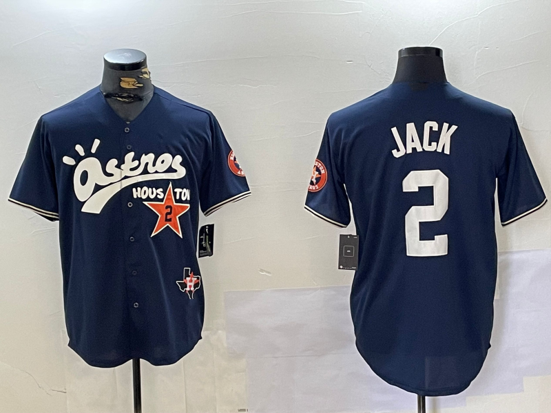 Houston Astros #2 Alex Bregman Navy Cactus Jack Vapor Premier Stitched Baseball Jersey - Main View