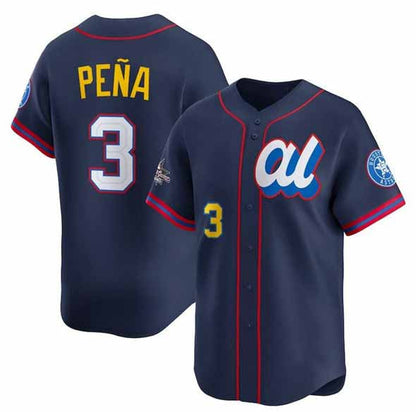 Houston Astros #3 Jeremy Peña American League Navy 2025 All-Star Edition Limited Stitched Baseball Jersey - Main View