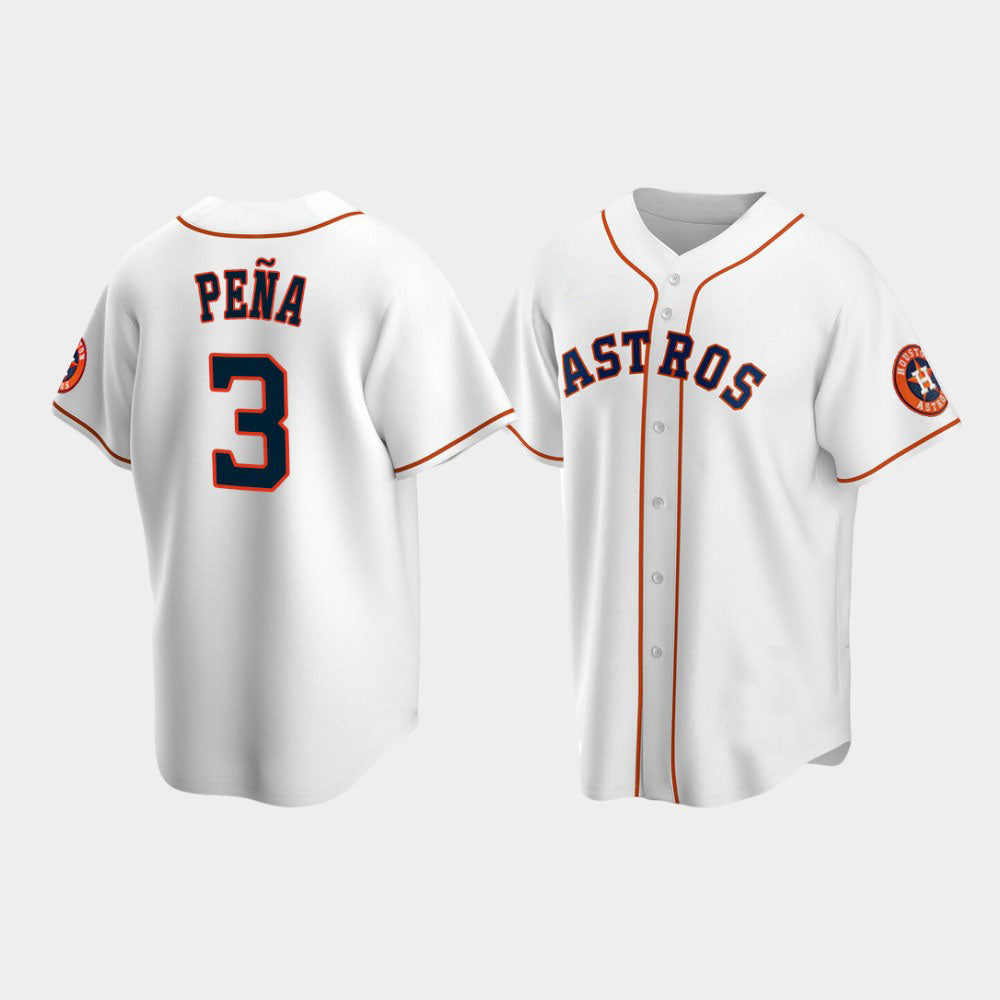 Baseball Houston Astros #3 Jeremy Pena White Stitched Jersey - Main View