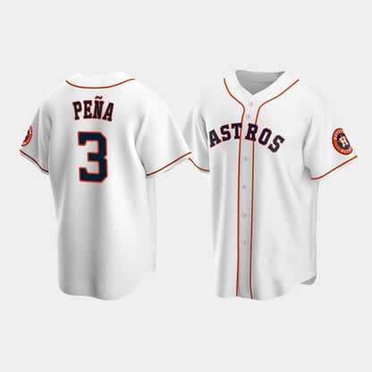 Baseball Houston Astros #3 Jeremy Pena White Stitched Jersey - Main View