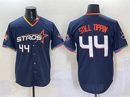Houston Astros #44 Still Tippin Navy 2025 City Connect With Texas Patch Limited Stitched Baseball Jersey - Main View