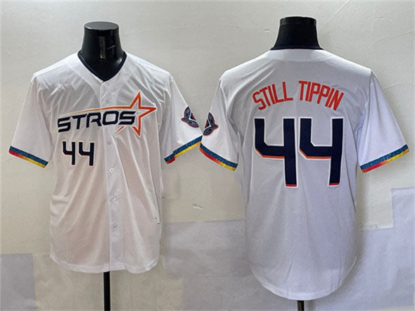 Houston Astros #44 Still Tippin White 2025 City Connect Limited Stitched Baseball Jersey - Main View