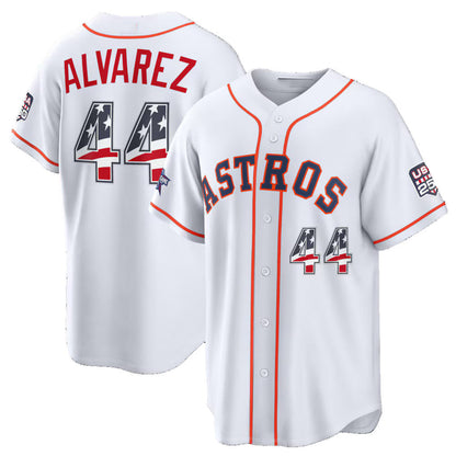 Houston Astros #44 Yordan Alvarez 2026 All-Star Edition Stars & Stripes White Stadium Baseball Jersey - Main View