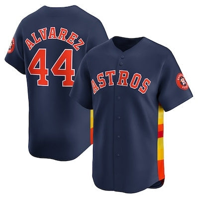 Houston Astros #44 Yordan Alvarez Alternate Limited Player Jersey - Navy Stitched Baseball Jersey