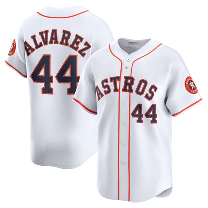 Houston Astros #44 Yordan Alvarez Home Limited Player Jersey - White Stitched Baseball Jersey - Main View