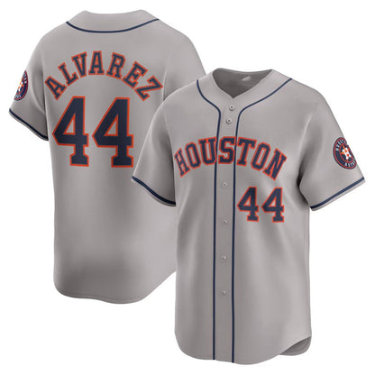 Houston Astros #44 Yordan Alvarez Road Limited Player Jersey - Gray Stitched Baseball Jersey - Main View