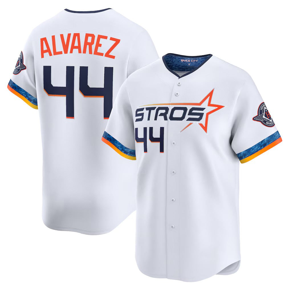 Houston Astros #44 Yordan Alvarez White 2025 City Connect Limited Player Stitched Baseball Jersey - Main View
