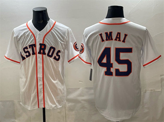 Houston Astros #45 Tatsuya Imai White Cool Base Stitched Baseball Jersey - Main View