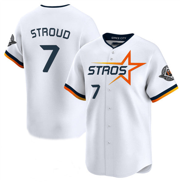 Houston Astros #7 C.J. Stroud White 2025 City Connect Limited Stitched Baseball Jersey - Main View