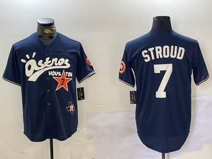 Houston Astros #7 CJ Stroud Navy Cactus Jack Vapor Premier Stitched Baseball Jersey - Main View
