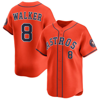 Houston Astros #8 Christian Walker Orange 2025 Alternate Limited Stitched Baseball Jersey - Main View