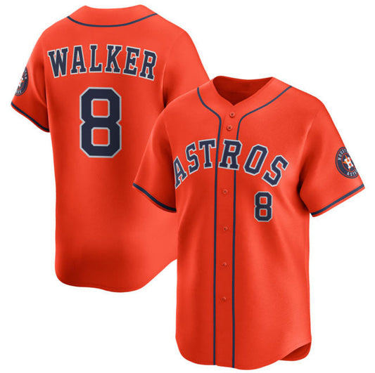 Houston Astros #8 Christian Walker Orange 2025 Alternate Limited Stitched Baseball Jersey - Main View
