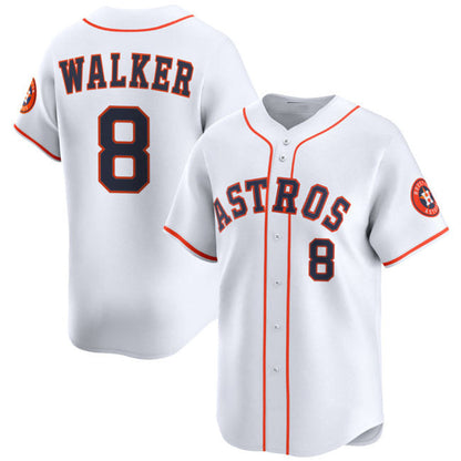 Houston Astros #8 Christian Walker White 2025 Home Limited Stitched Baseball Jersey - Main View