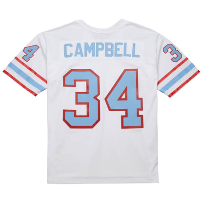 H.Oilers #34 Earl Campbell Mitchell & Ness 1979 Legacy Replica Jersey - White Stitched American Football Jerseys - Main View