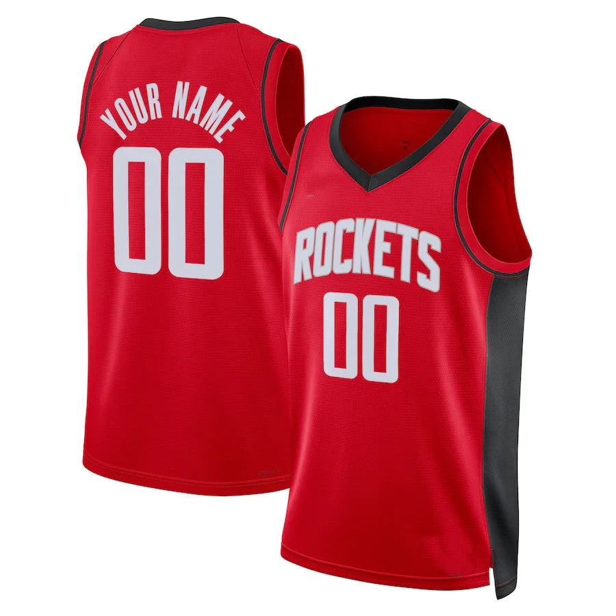 Custom H.Rockets Unisex 2022-23 Swingman  Red Icon Edition Stitched Basketball Jersey - Main View