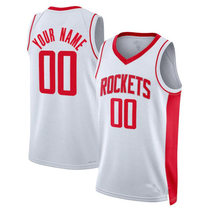 Custom H.Rockets Unisex 2022-23 Swingman Jersey White Association Edition Stitched Basketball Jersey - Main View