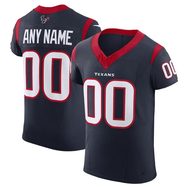 Custom H.Texans Navy Scarlet Vapor F.U.S.E. Elite  Jersey Stitched American Football Jerseys - Main View