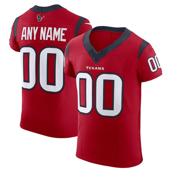 Custom H.Texans Red Scarlet Vapor F.U.S.E. Elite  Jersey Stitched American Football Jerseys - Main View