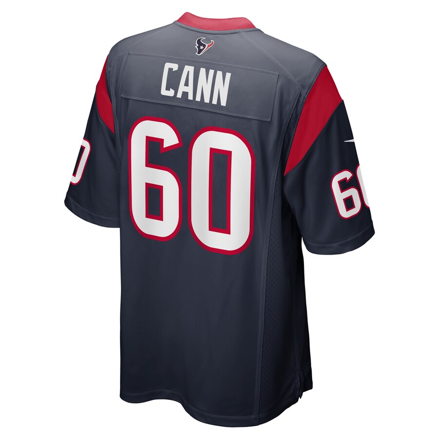 H.Texans #60 A.J. Cann Navy Game Player Jersey Stitched American Football Jerseys - Main View