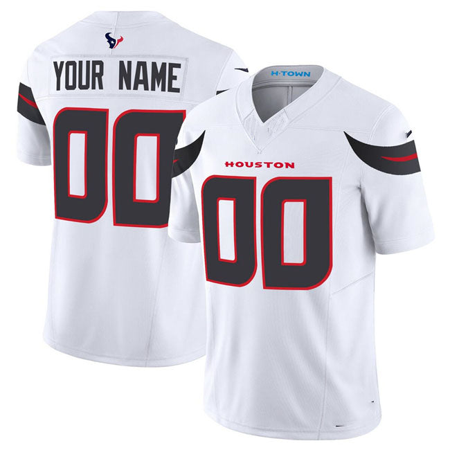 Custom H.Texans Active Player White 2024 Vapor F.U.S.E. Limited Football Stitched Jersey - Main View