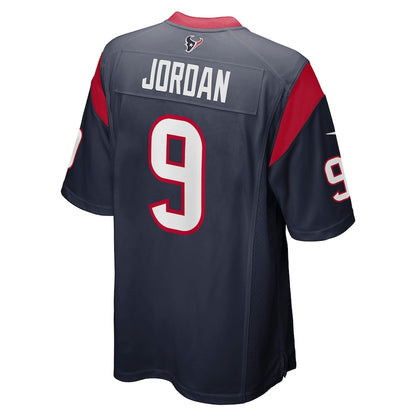H.Texans #9 Brevin Jordan Navy Game Jersey Stitched American Football Jerseys - Main View