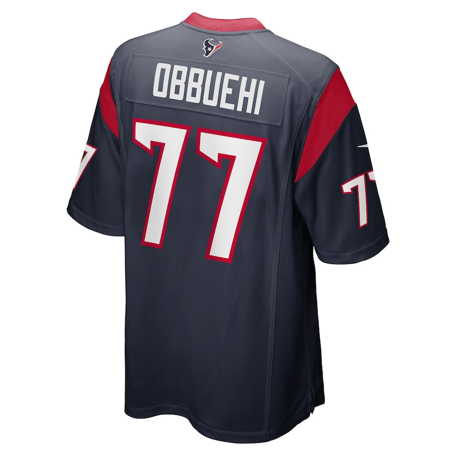 H.Texans #77 Cedric Ogbuehi Navy Game Jersey Stitched American Football Jerseys - Main View