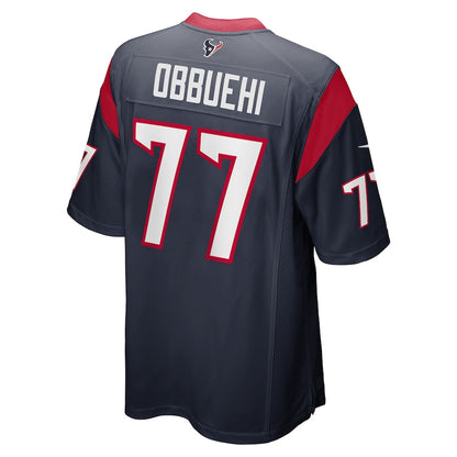 H.Texans #77 Cedric Ogbuehi Navy Game Jersey Stitched American Football Jerseys - Main View