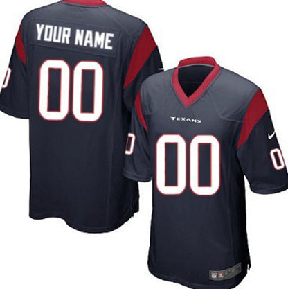 Custom H.Texans Blue Limited Jersey Stitched American Football Jerseys - Main View