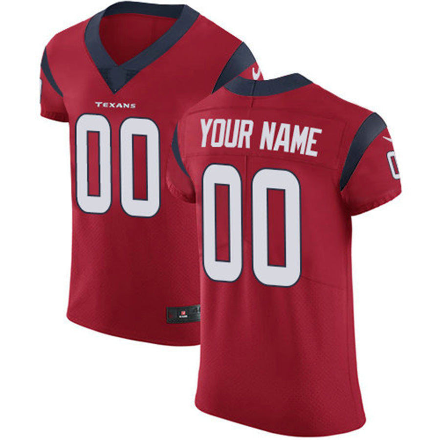 Custom H.Texans Red Alternate Vapor Untouchable Custom Elite Jersey Stitched American Football Jerseys - Main View