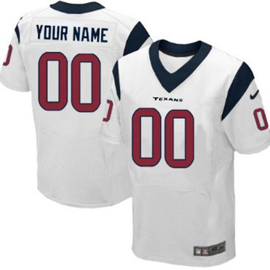Custom H.Texans  White Elite Jersey Stitched American Football Jerseys - Main View