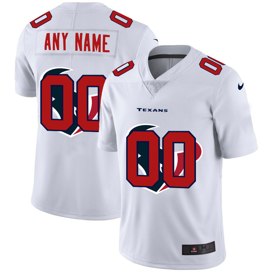 Custom H.Texans White Team Big Logo Vapor Untouchable Limited Jersey Stitched American Football Jerseys - Main View