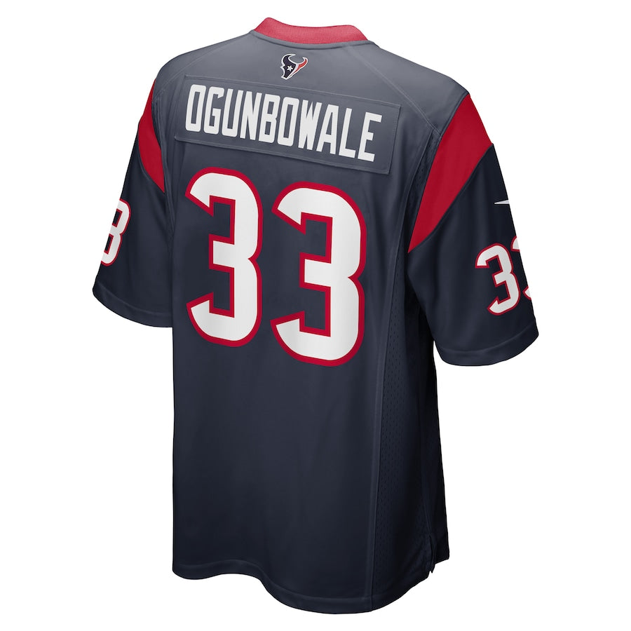H.Texans #33 Dare Ogunbowale Navy Game Player Jersey Stitched American Football Jerseys - Main View