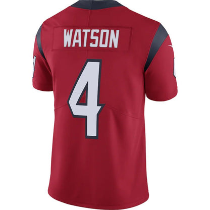 H.Texans #4 Deshaun Watson Red Vapor Untouchable Limited Jersey Stitched American Football Jerseys - Main View