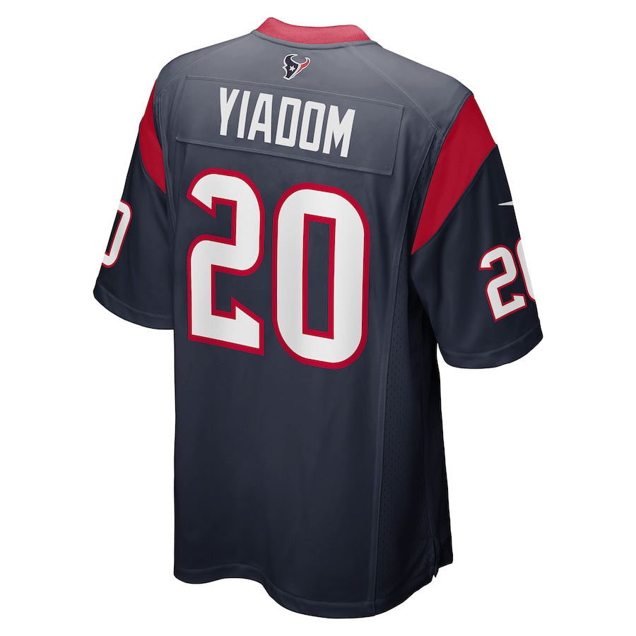 H.Texans #20 Isaac Yiadom Navy Game Jersey Stitched American Football Jerseys - Main View
