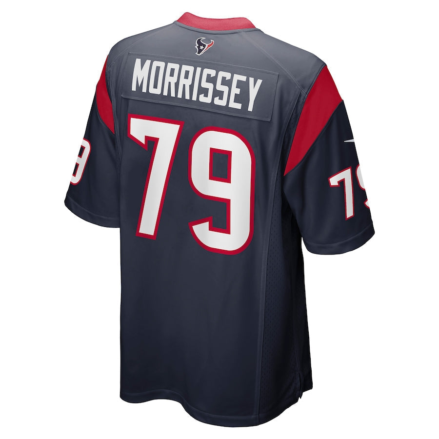 H.Texans #79 Jimmy Morrissey Navy Game Jersey Stitched American Football Jerseys - Main View