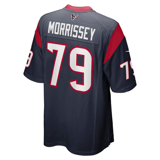 H.Texans #79 Jimmy Morrissey Navy Game Jersey Stitched American Football Jerseys - Main View